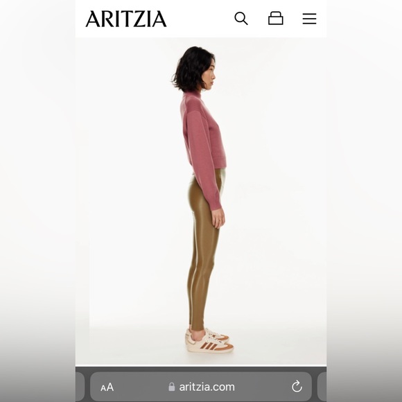 Aritzia Daria vegan leather leggings/pants - Picture 3 of 8